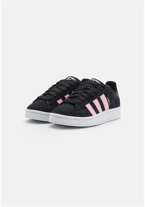 Black sneakers with pink stripes for women Campus 00s ADIDAS ORIGINALS | ID3171.